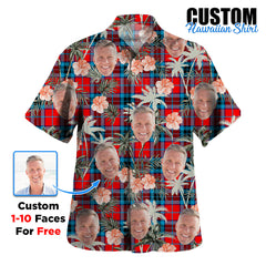 Clan MacTavish Modern Tartan Custom Face Hawaiian Shirt – Unisex Gift for Family Members, Summer Party BU89 MacTavish Modern Tartan Tartan Hawaii Shirt