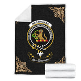Clan MacThomas Crest Tartan Premium Blanket Black AF24 Clan MacThomas Tartan Today