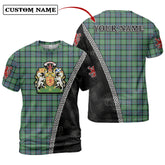 MacThomas Ancient Tartan Shirt with Scotland Coat of Arms & Custom Name YC67