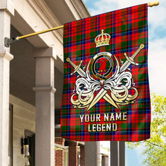 Custom Name Clan Macnicol Tartan Garden Flag with Clan Crest and the Golden Sword of Courageous Legacy JN77