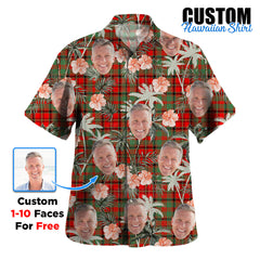 Clan Macnish Modern Tartan Custom Face Hawaiian Shirt – Unisex Gift for Family Members, Summer Party NB55 Macnish Modern Tartan Tartan Hawaii Shirt