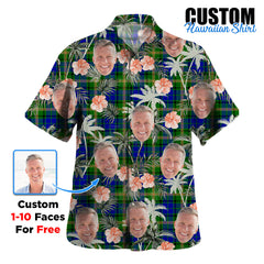Clan Maitland Tartan Custom Face Hawaiian Shirt – Unisex Gift for Family Members, Summer Party ZD44 Maitland Tartan Tartan Hawaii Shirt