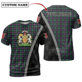 Malcolm Modern Tartan Shirt with Scotland Coat of Arms & Custom Name IA89