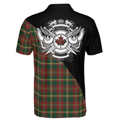Clan Maple Leaf Tartan - Military Polo Shirt FE13 Maple Leaf Tartan Tartan Polo