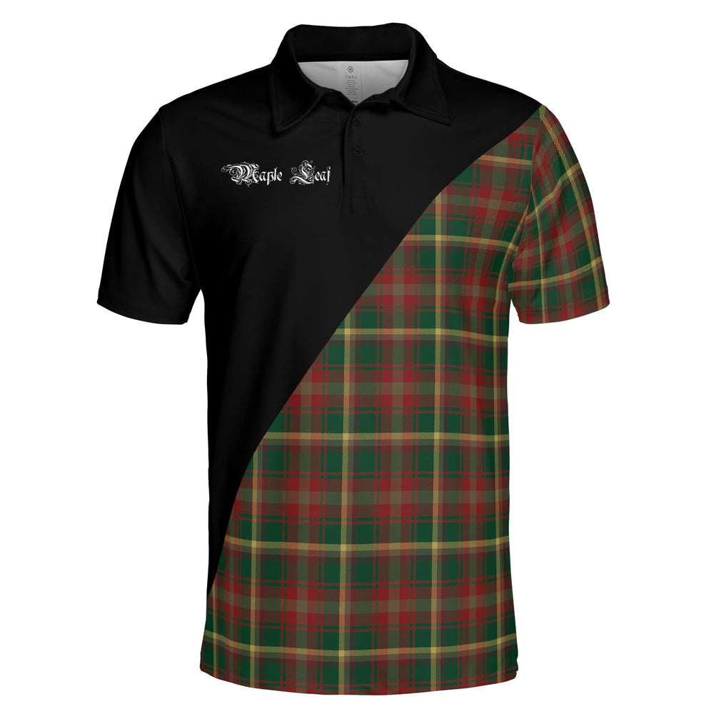 Clan Maple Leaf Tartan - Military Polo Shirt FE13 Maple Leaf Tartan Tartan Polo