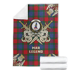 Clan Mar Tartan Gold Courage Symbol Blanket QO31 Clan Mar Tartan Today