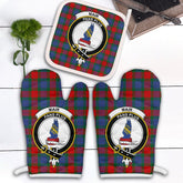 Clan Mar Tartan Crest Oven Mitt And Pot Holder (2 Oven Mitts + 1 Pot Holder) GY24 Clan Mar Tartan Today