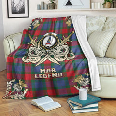 Clan Mar Tartan Gold Courage Symbol Blanket QO31 Clan Mar Tartan Today