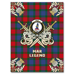 Clan Mar Tartan Gold Courage Symbol Blanket QO31 Clan Mar Tartan Today