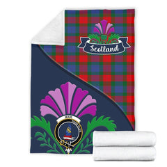 Clan Mar Tartan Crest Premium Blanket Thistle Style BX88 Clan Mar Tartan Today