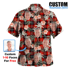 Clan Marjoribanks Tartan Custom Face Hawaiian Shirt – Unisex Gift for Family Members, Summer Party BU22 Marjoribanks Tartan Tartan Hawaii Shirt