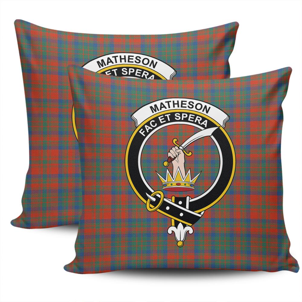 Clan Matheson Ancient Tartan Crest Pillow Cover VN97 Clan Matheson Tartan Today