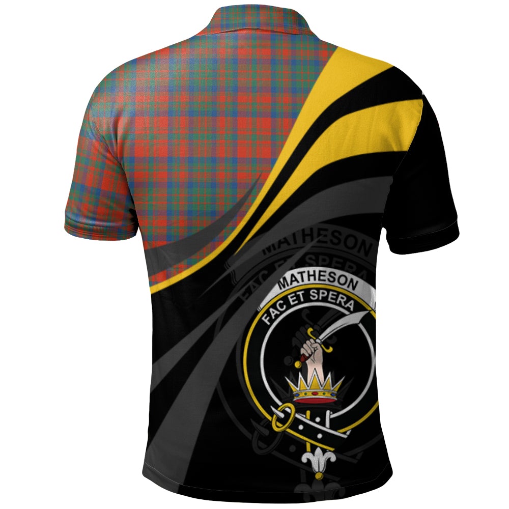 Clan Matheson Ancient Tartan Polo Shirt - Royal Coat Of Arms Style FZ33 Matheson Ancient Tartan Tartan Polo