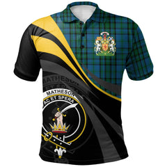 Clan Matheson Hunting Tartan Polo Shirt - Royal Coat Of Arms Style LM74 Matheson Hunting Tartan Tartan Polo