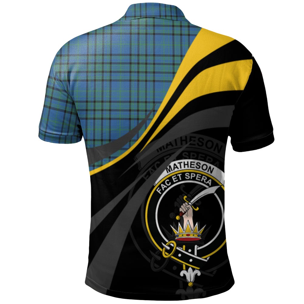 Clan Matheson Hunting Ancient Tartan Polo Shirt - Royal Coat Of Arms Style PK23 Matheson Hunting Ancient Tartan Tartan Polo