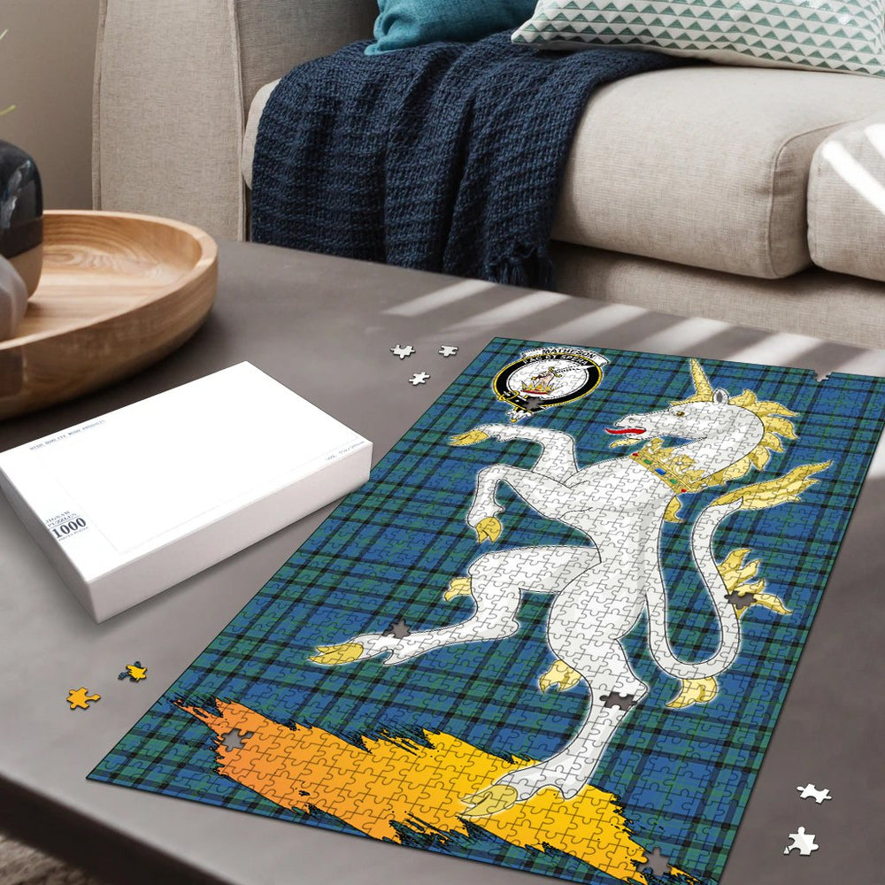 Clan Matheson Hunting Ancient Tartan Crest Unicorn Scotland Jigsaw Puzzles Gift For Family UM89 Clan Matheson Tartan Today