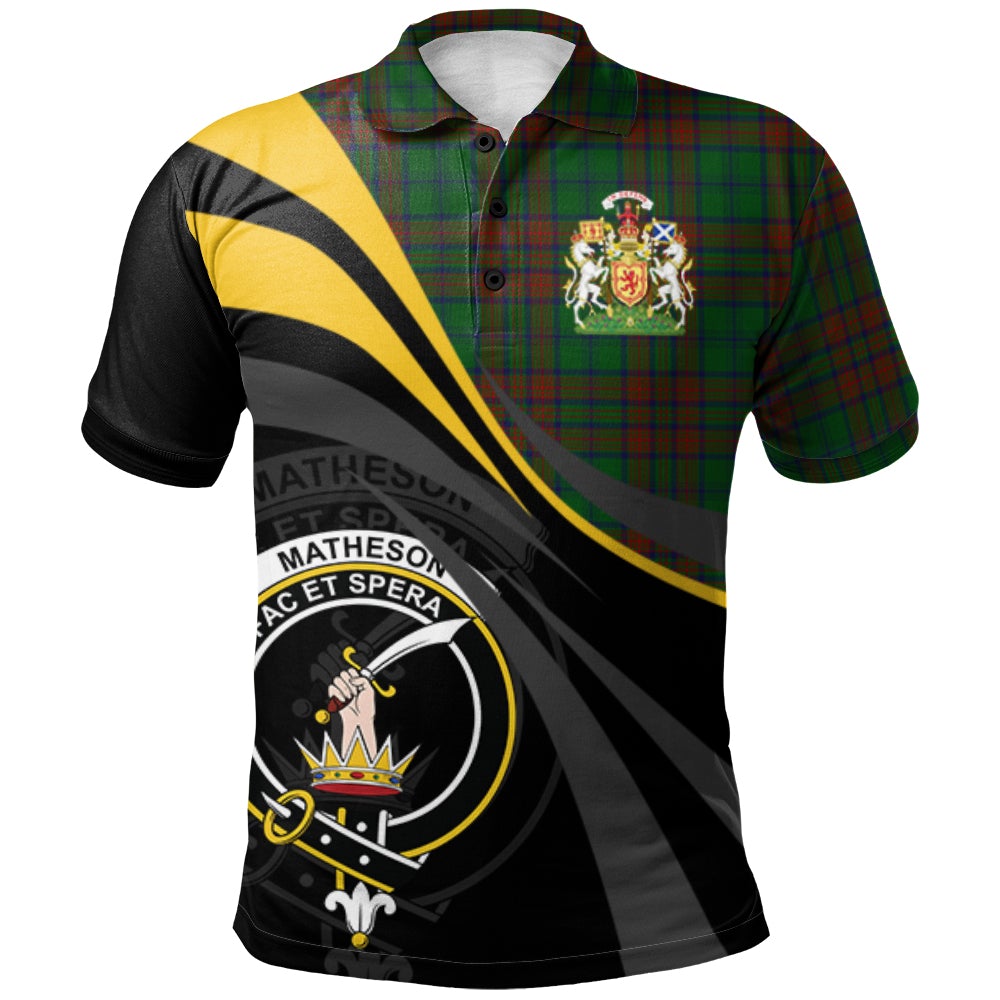 Clan Matheson Hunting Highland Tartan Polo Shirt - Royal Coat Of Arms Style QH34 Matheson Hunting Highland Tartan Tartan Polo