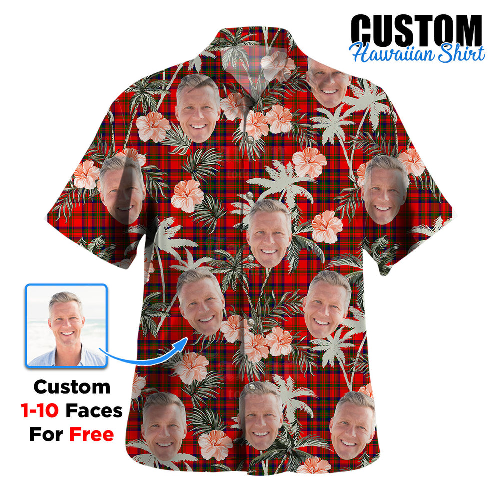 Clan Matheson Modern Tartan Custom Face Hawaiian Shirt – Unisex Gift for Family Members, Summer Party SR48 Matheson Modern Tartan Tartan Hawaii Shirt