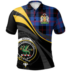 Clan Maule Tartan Polo Shirt - Royal Coat Of Arms Style TW21 Maule Tartan Tartan Polo