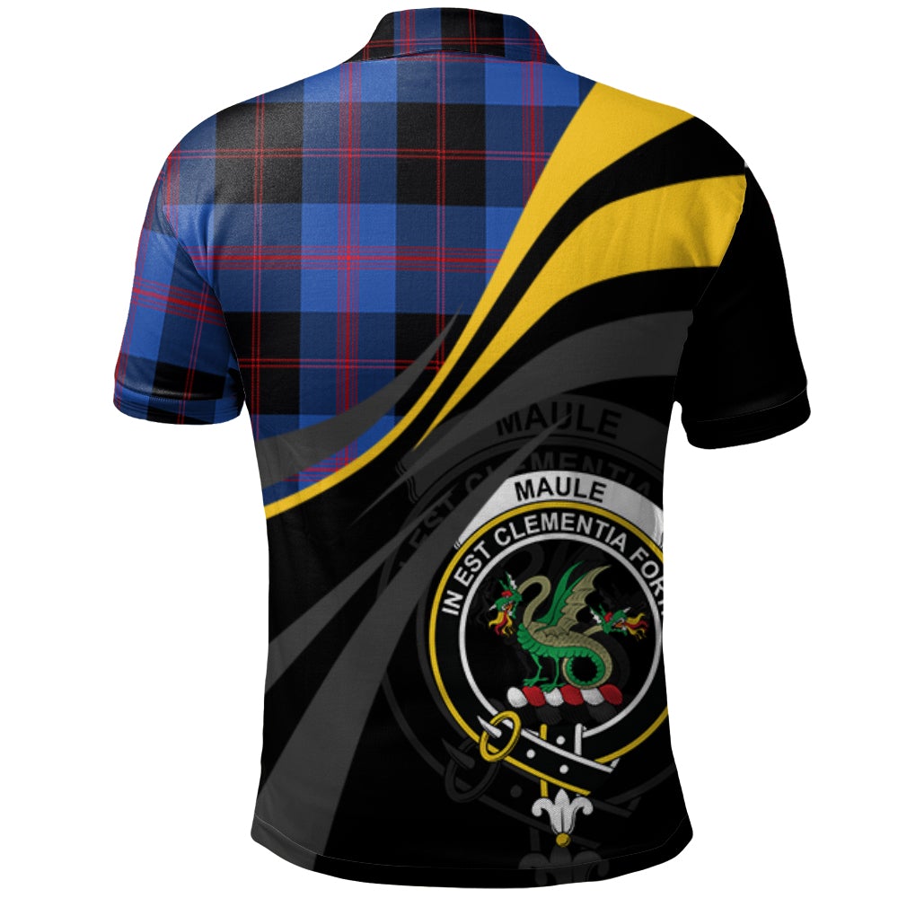 Clan Maule Tartan Polo Shirt - Royal Coat Of Arms Style TW21 Maule Tartan Tartan Polo