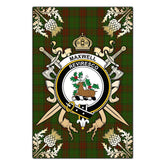 Clan Maxwell Hunting Tartan Crest Black Garden Flag - Gold Thistle IG42 Clan Maxwell Tartan Today