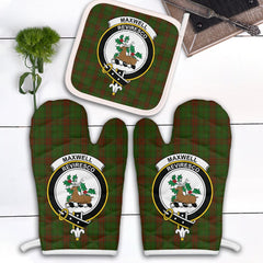 Clan Maxwell Hunting Tartan Crest Oven Mitt And Pot Holder (2 Oven Mitts + 1 Pot Holder) TP11 Clan Maxwell Tartan Today