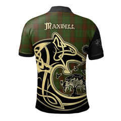 Clan Maxwell Hunting Tartan Polo Shirt Viking Wolf JB10 Maxwell Hunting Tartan Tartan Polo