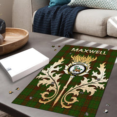 Clan Maxwell Hunting Tartan Crest Thistle Jigsaw Puzzles Gift For Family QQ46 Clan Maxwell Tartan Today