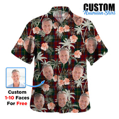 Clan McCarthy Tartan Custom Face Hawaiian Shirt – Unisex Gift for Family Members, Summer Party CW12 McCarthy Tartan Tartan Hawaii Shirt