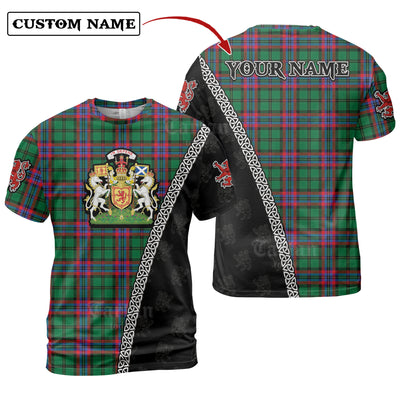Personalized Clan McGeachie Tartan Shirt with Scotland Coat of Arms & Custom Name PB68