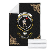 Clan McKerrell Crest Tartan Premium Blanket Black RY79 Clan Kerr Tartan Today