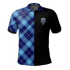 Clan McKerrell Tartan Polo Shirt Half of Me - Cross Style PB10 McKerrell Tartan Tartan Polo