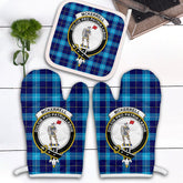 Clan McKerrell Tartan Crest Oven Mitt And Pot Holder (2 Oven Mitts + 1 Pot Holder) JN67 Clan Kerr Tartan Today