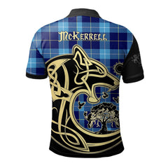 Clan McKerrell Tartan Polo Shirt Viking Wolf YM49 McKerrell Tartan Tartan Polo