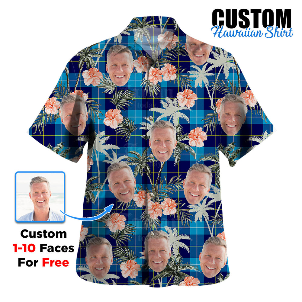 Clan McKerrell Tartan Custom Face Hawaiian Shirt – Unisex Gift for Family Members, Summer Party YO20 McKerrell Tartan Tartan Hawaii Shirt