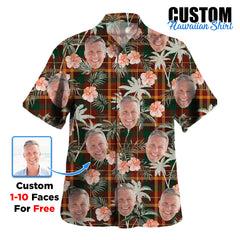 Clan McNally Tartan Custom Face Hawaiian Shirt – Unisex Gift for Family Members, Summer Party HU31 McNally Tartan Tartan Hawaii Shirt