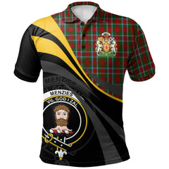 Clan Menzies 01 Tartan Polo Shirt - Royal Coat Of Arms Style SD82 Menzies 01 Tartan Tartan Polo