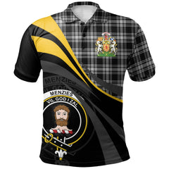 Clan Menzies 03 Tartan Polo Shirt - Royal Coat Of Arms Style AC25 Menzies 03 Tartan Tartan Polo