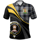 Clan Menzies Black Dress Tartan Polo Shirt - Royal Coat Of Arms Style KL95 Menzies Black Dress Tartan Tartan Polo