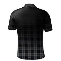 Clan Menzies Black Dress Tartan Polo Shirt - Alba Celtic Style LW47 Menzies Black Dress Tartan Tartan Polo