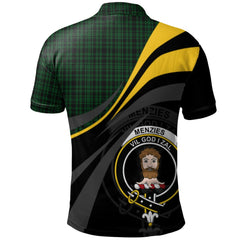 Clan Menzies Green Tartan Polo Shirt - Royal Coat Of Arms Style LT79 Menzies Green Tartan Tartan Polo