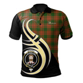 Clan Menzies Green Modern Tartan Polo Shirt - Believe In Me Style FB14 Menzies Green Modern Tartan Tartan Polo