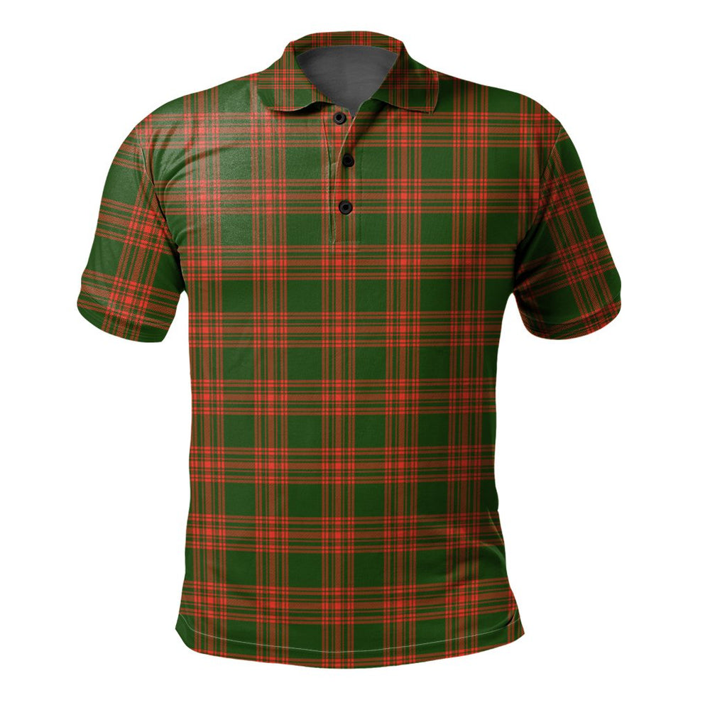 Clan Menzies Green Modern Tartan Polo Shirt LV66 Menzies Green Modern Tartan Tartan Polo