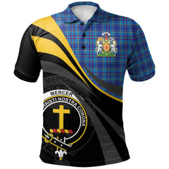 Clan Mercer Modern Tartan Polo Shirt - Royal Coat Of Arms Style RV37 Mercer Modern Tartan Tartan Polo