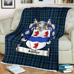 Clan Miller Tartan Coat Of Arms Blanket 3 Sizes TD90 Clan Hall Tartan Today