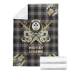 Clan Moffat Modern Tartan Gold Courage Symbol Blanket SK30 Clan Moffat Tartan Today