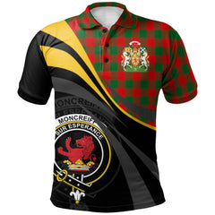 Clan Moncrieff Tartan Polo Shirt - Royal Coat Of Arms Style RL25 Moncrieff Tartan Tartan Polo