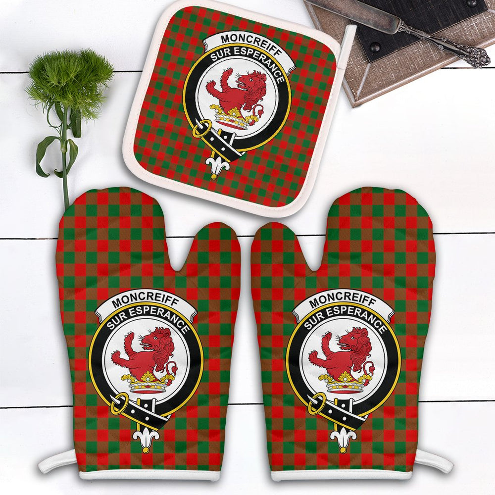 Clan Moncrieff Tartan Crest Oven Mitt And Pot Holder (2 Oven Mitts + 1 Pot Holder) IH84 Clan Borthwick Tartan Today