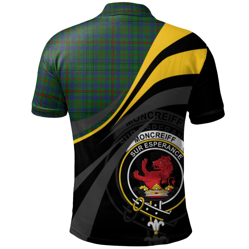 Clan Moncrieff of Atholl Tartan Polo Shirt - Royal Coat Of Arms Style YR59 Moncrieff of Atholl Tartan Tartan Polo