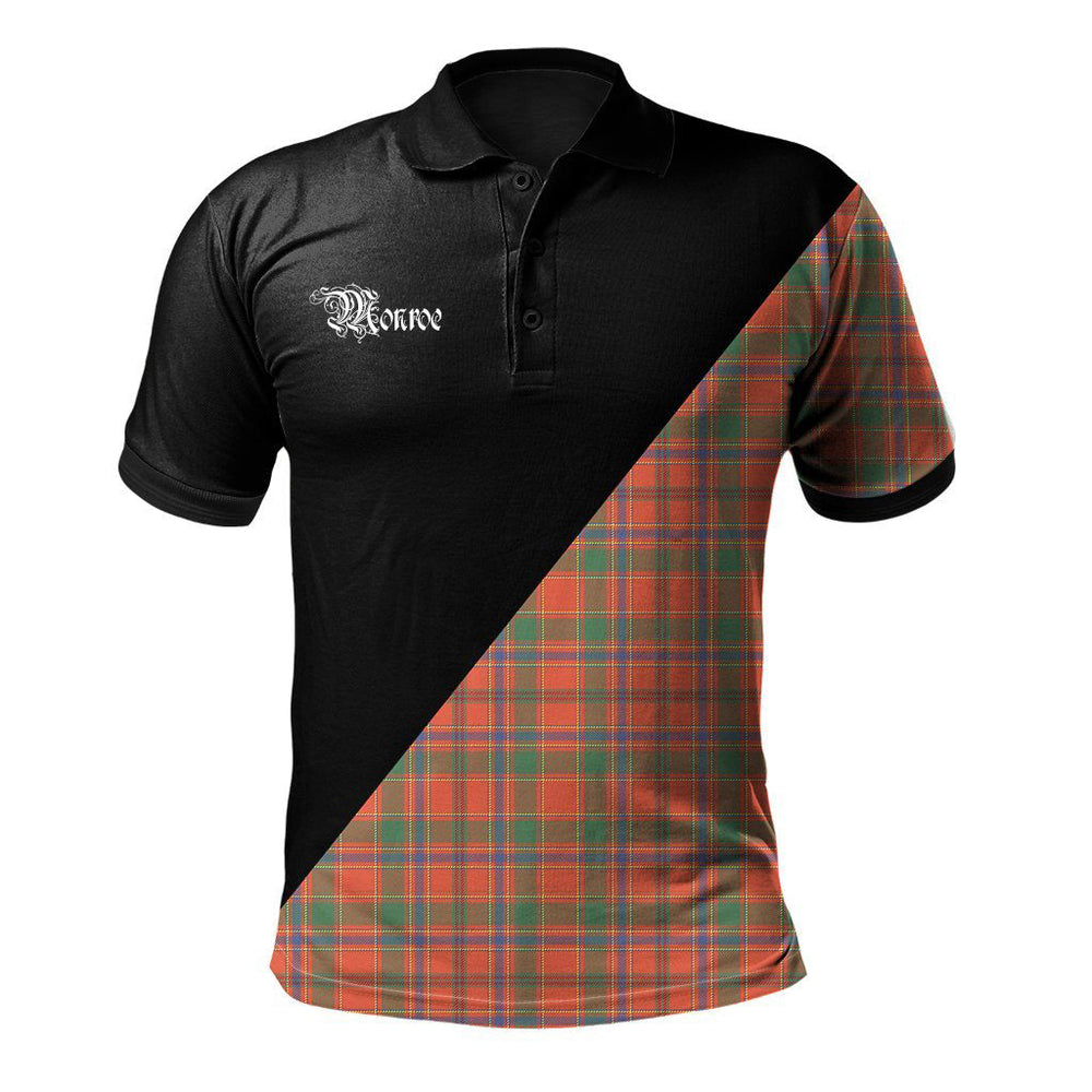 Clan Monroe Ancient Clan - Military Polo Shirt LL45 Monroe Ancient Tartan Tartan Polo